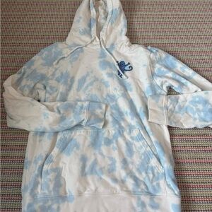 Roller Rabbit Blue and White Tie-Dye Hoodie